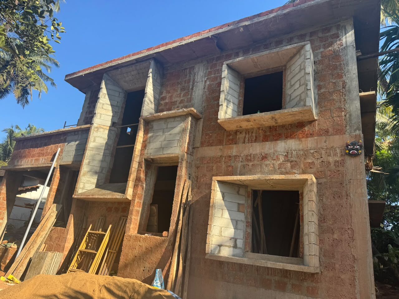 The residence under construction